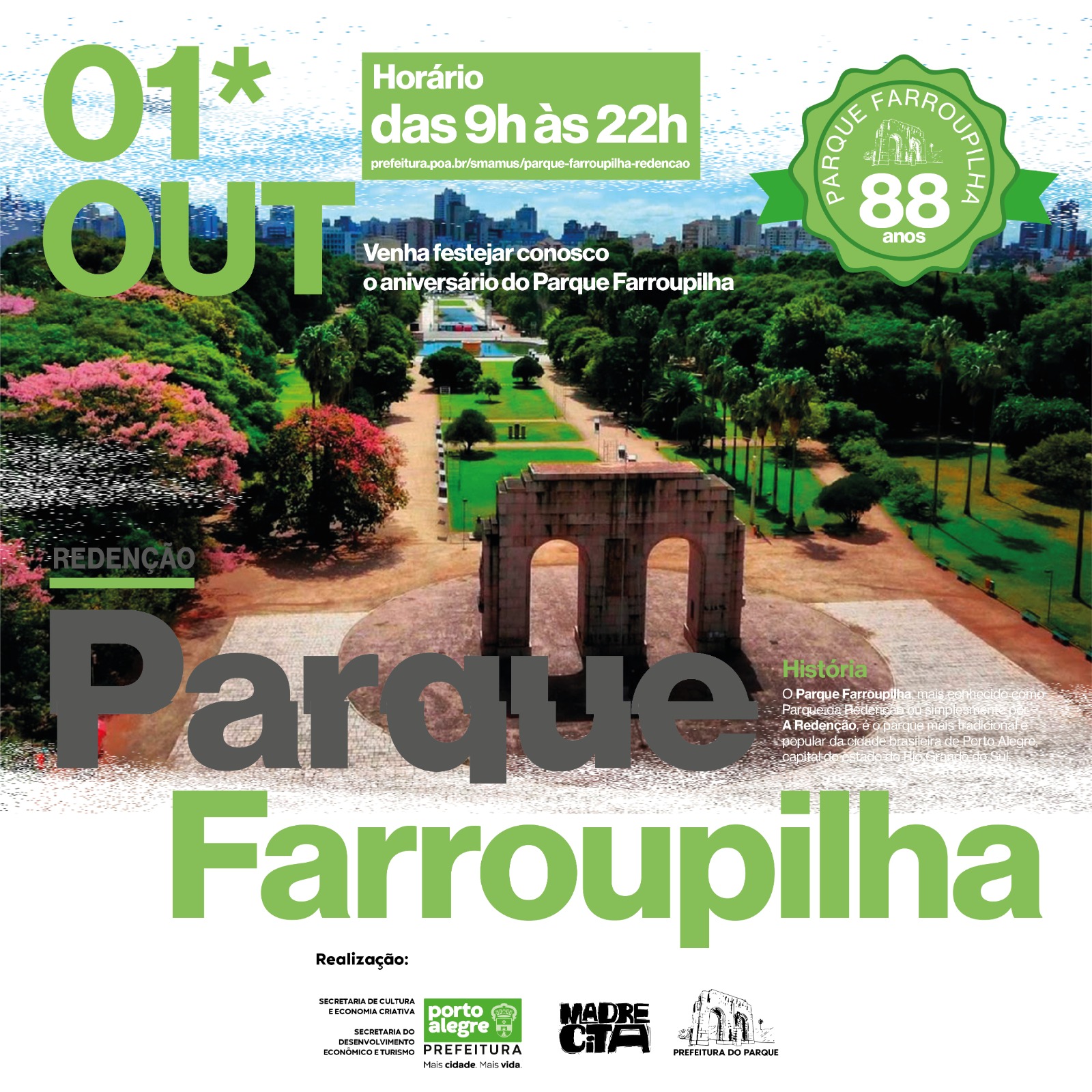 88 anos do Parque Farroupilha